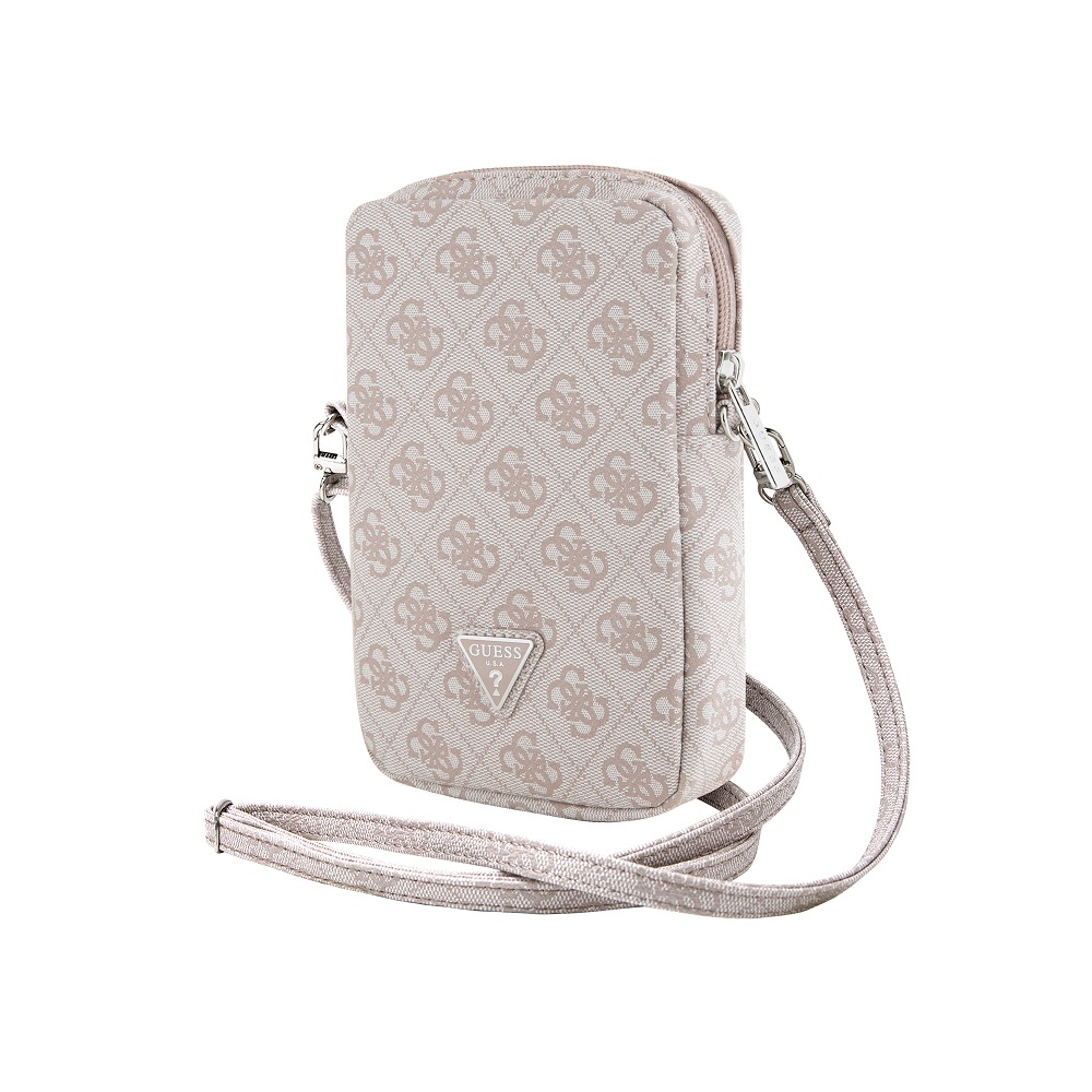 GUESS Калъф/Чанта, PU 4G Triangle Logo Wallet Phone Bag Zipper /розов/ - GUWBZP4GFTSP