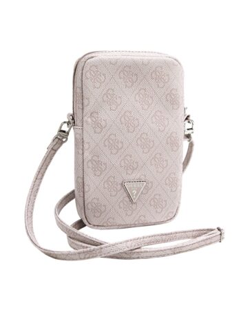 GUESS Калъф/Чанта, PU 4G Triangle Logo Wallet Phone Bag Zipper /розов/ - GUWBZP4GFTSP