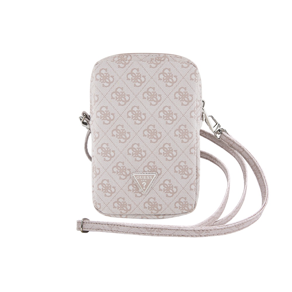 GUESS Калъф/Чанта, PU 4G Triangle Logo Wallet Phone Bag Zipper /розов/ - GUWBZP4GFTSP