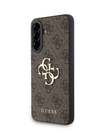 GUESS Калъф Samsung A56, PU 4G Metal Logo, кафяв - GUHCSA564GMGBR