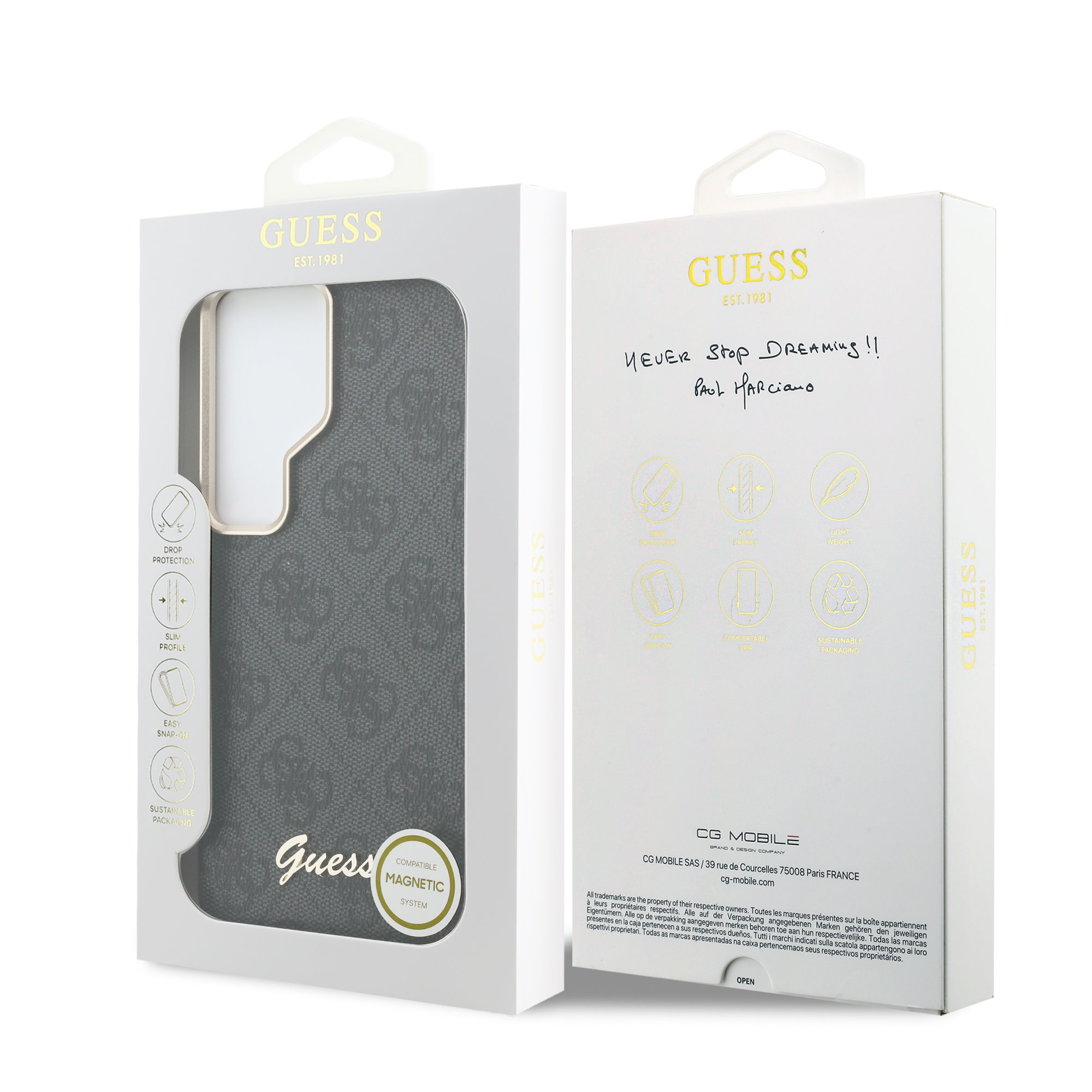 GUESS Калъф Samsung S26 Ultra, PU 4G Script Metal Logo MagSafe /черен/ - GUHMS26L5P4FWMSK
