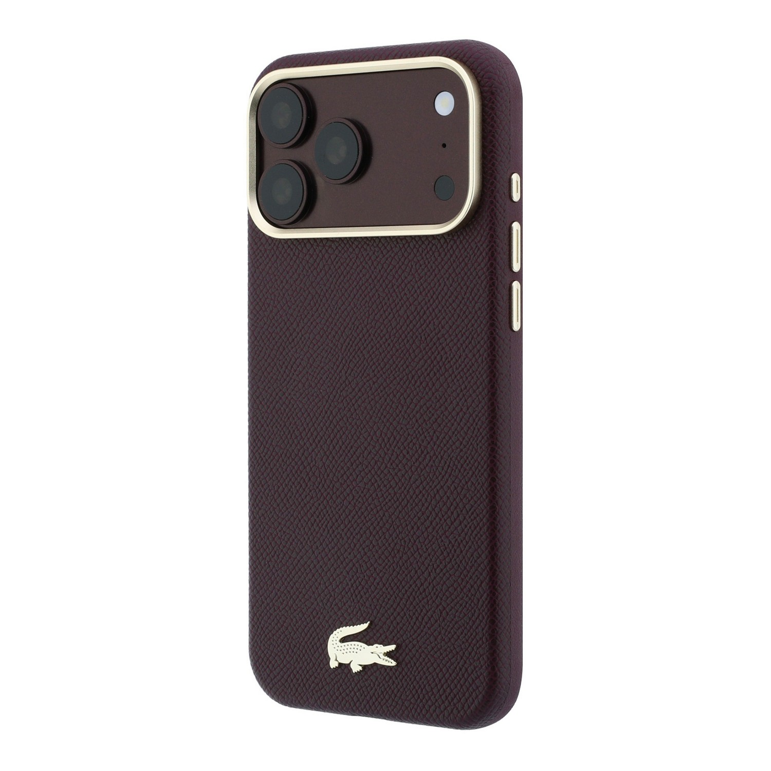 LACOSTE Калъф Apple iPhone 18 Pro Max/ 17 Pro Max, PU Leather Champs Elysees Gold Logo MagSafe /бордо/ - LCHMP18X6PSWCEDR