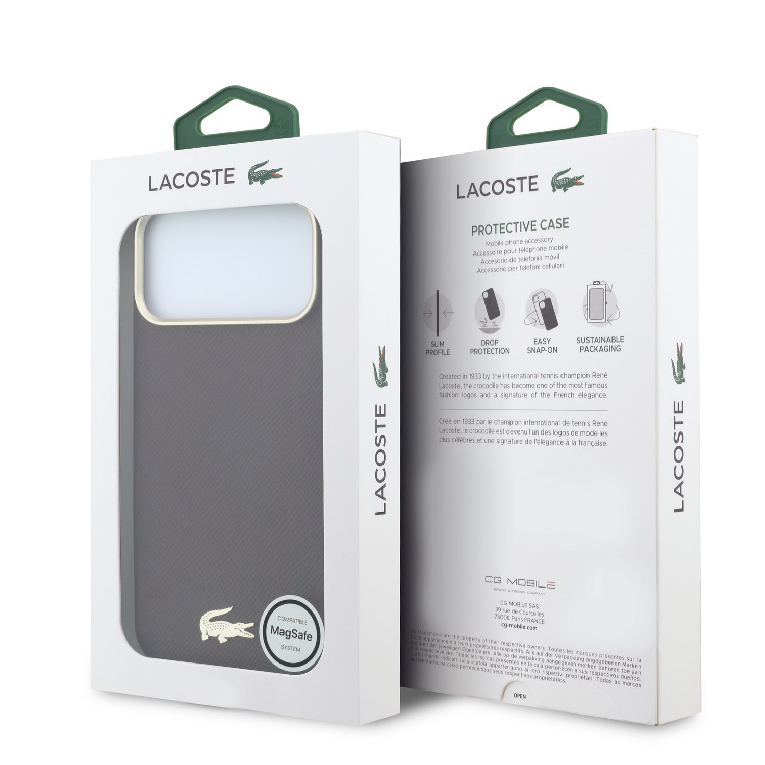 LACOSTE Калъф Apple iPhone 18 Pro Max/ 17 Pro Max, PU Leather Champs Elysees Gold Logo MagSafe /бордо/ - LCHMP18X6PSWCEDR