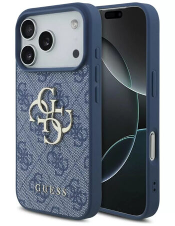 GUESS Калъф Apple iPhone 18 Pro/ 17 Pro, PU 4G Metal Logo /син/ - GUHCP18L4GMGBL