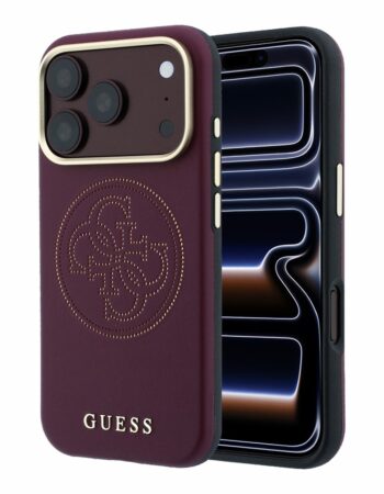 GUESS Калъф Apple iPhone 18 Pro/ 17 Pro, PU Semi Wrap Perforated 4G Logo MagSafe /бордо/ - GUHMP18L6PS4SRGU