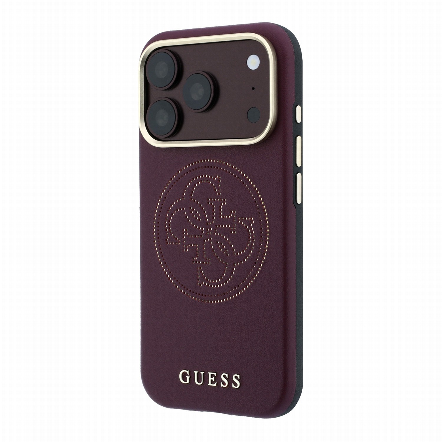 GUESS Калъф Apple iPhone 18 Pro/ 17 Pro, PU Semi Wrap Perforated 4G Logo MagSafe /бордо/ - GUHMP18L6PS4SRGU