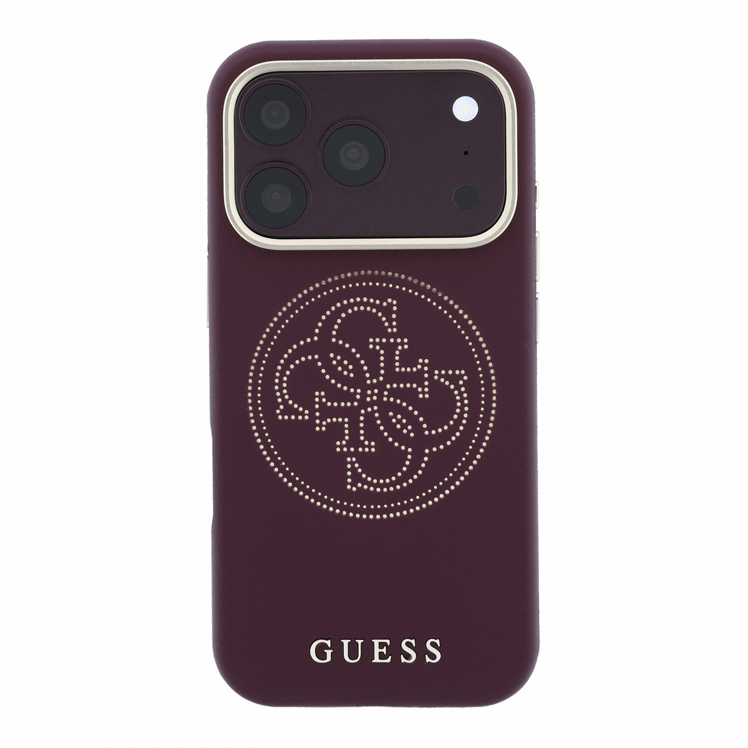 GUESS Калъф Apple iPhone 18 Pro Max/ 17 Pro Max, PU Semi Wrap Perforated 4G Logo MagSafe /бордо/ - GUHMP18X6PS4SRGU