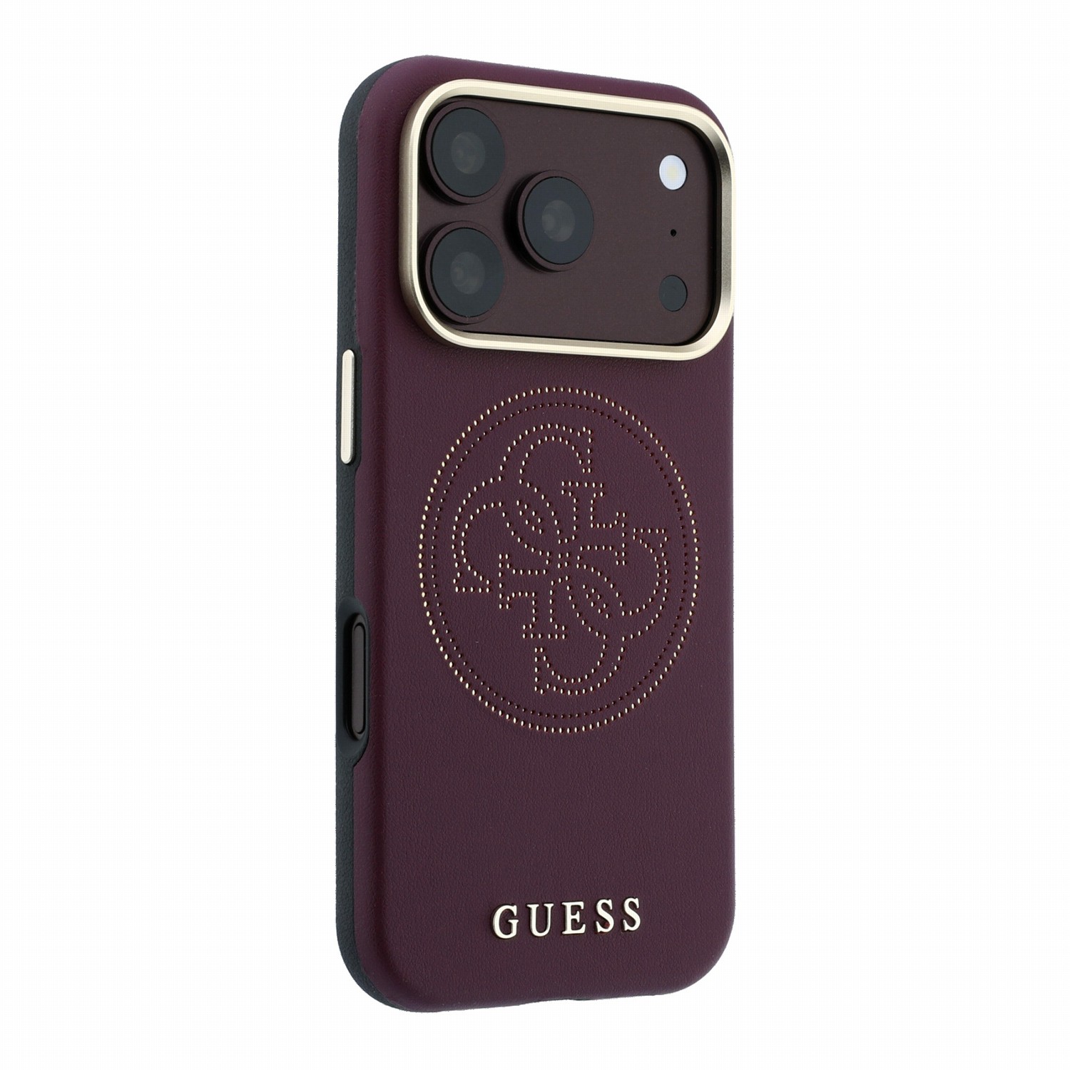 GUESS Калъф Apple iPhone 18 Pro Max/ 17 Pro Max, PU Semi Wrap Perforated 4G Logo MagSafe /бордо/ - GUHMP18X6PS4SRGU