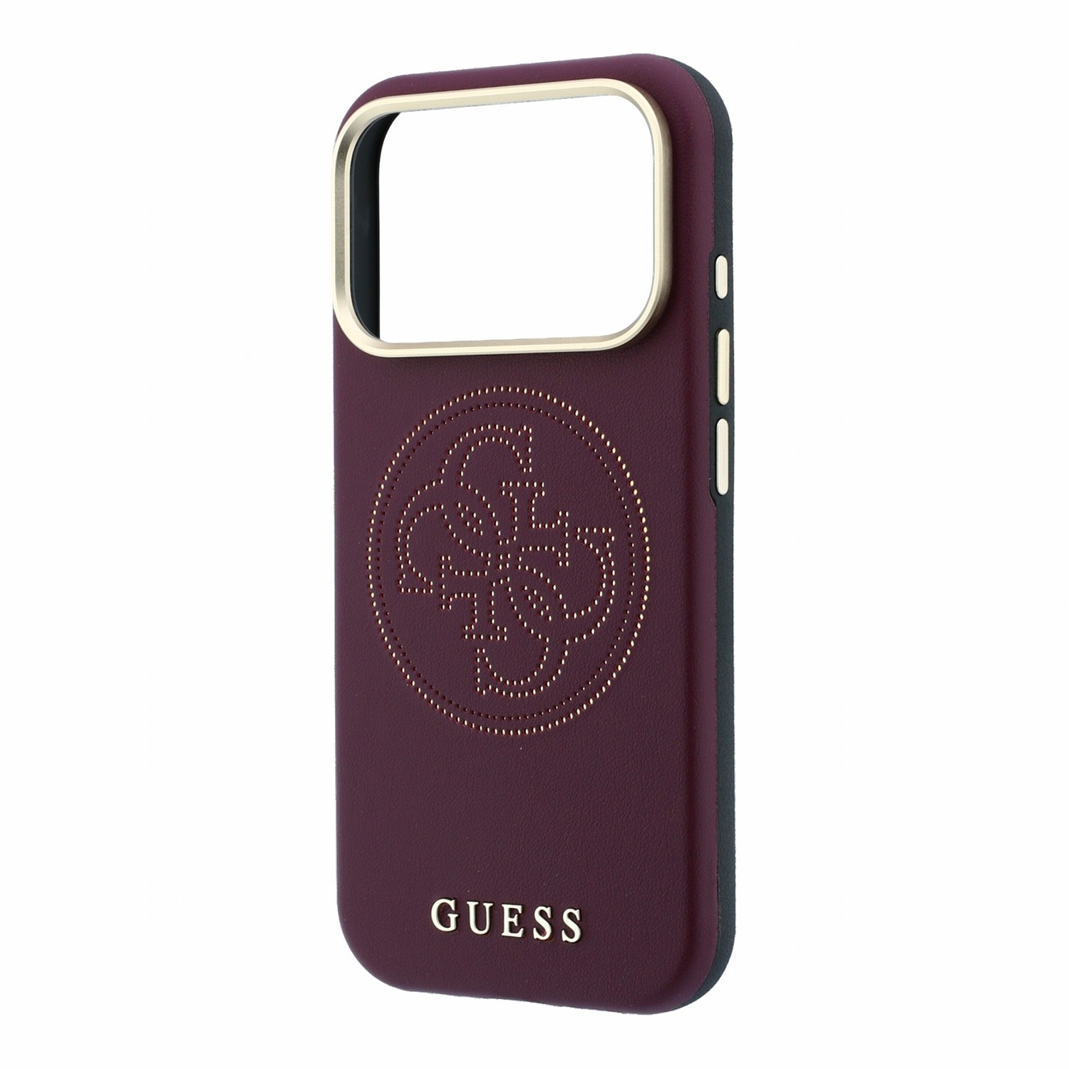 GUESS Калъф Apple iPhone 18 Pro Max/ 17 Pro Max, PU Semi Wrap Perforated 4G Logo MagSafe /бордо/ - GUHMP18X6PS4SRGU