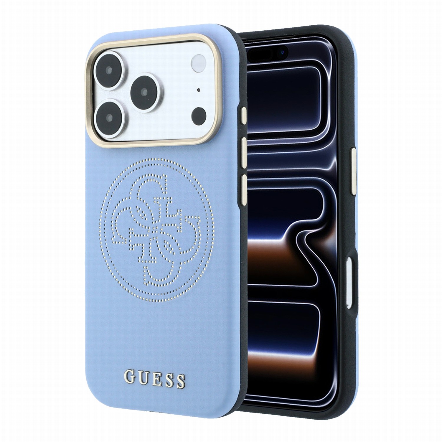 GUESS Калъф Apple iPhone 18 Pro Max/ 17 Pro Max, PU Semi Wrap Perforated 4G Logo MagSafe /син/ - GUHMP18X6PS4SRGB