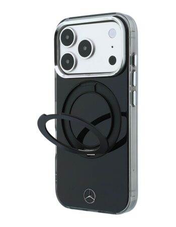 MERCEDES Калъф Apple iPhone 18 Pro Max/ 17 Pro Max, Ring Stand Iconic Logo MagSafe (черен) - MEHMP18X25HRSILK