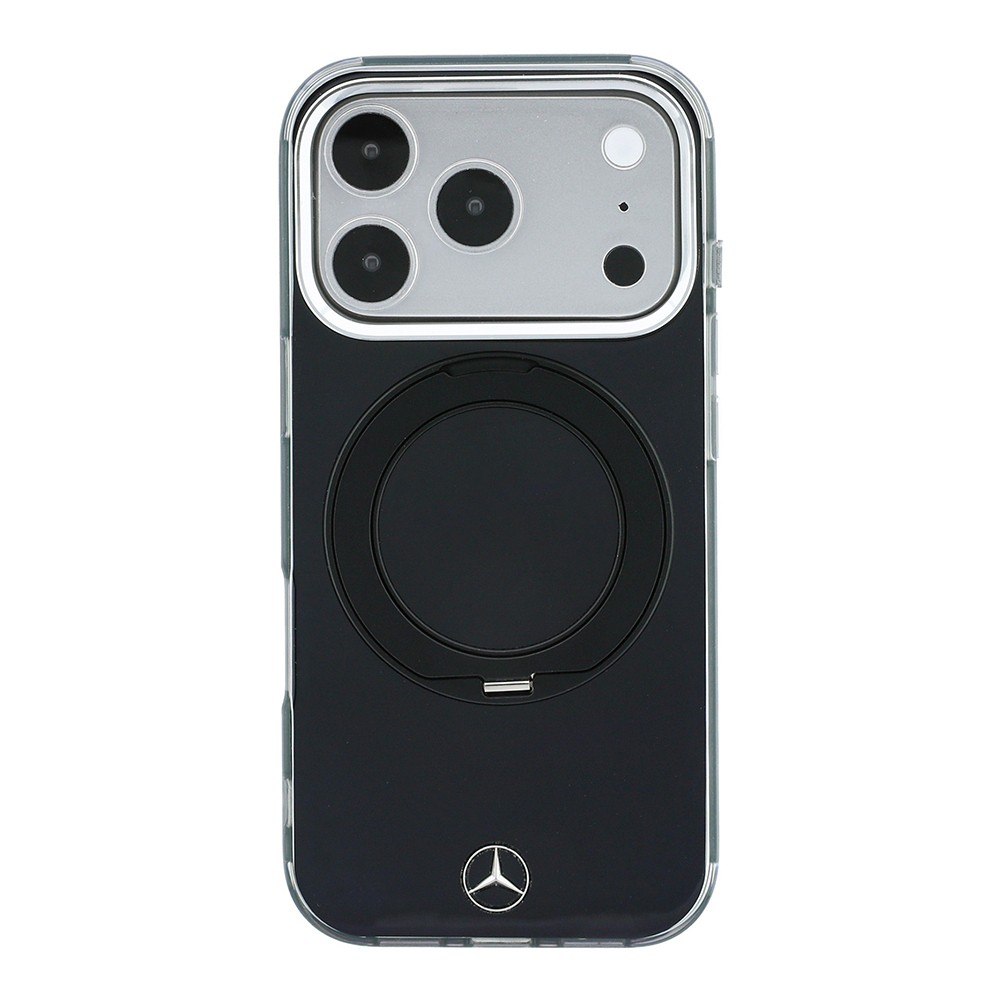 MERCEDES Калъф Apple iPhone 18 Pro Max/ 17 Pro Max, Ring Stand Iconic Logo MagSafe (черен) - MEHMP18X25HRSILK