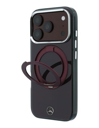MERCEDES Калъф Apple iPhone 18 Pro Max/ 17 Pro Max, Ring Stand Iconic Logo MagSafe (бордо) - MEHMP18X25HRSILR