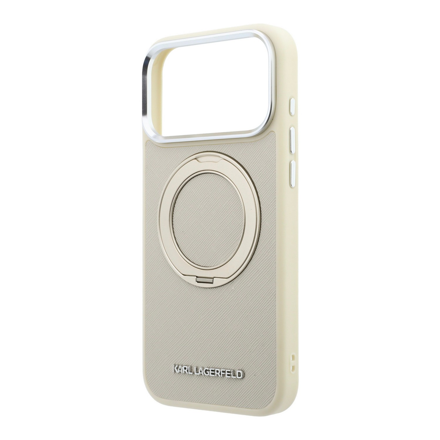 Karl Lagerfeld Калъф Apple iPhone 18 Pro/ 17 Pro, PU Saffiano Ring Stand MagSafe /бежов/ - KLHMP18L6PSARSKME