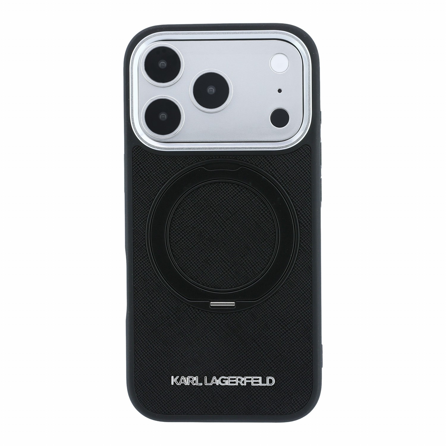Karl Lagerfeld Калъф Apple iPhone 18 Pro Max/ 17 Pro Max, PU Saffiano Ring Stand MagSafe /черен/ - KLHMP18X6PSARSKMK