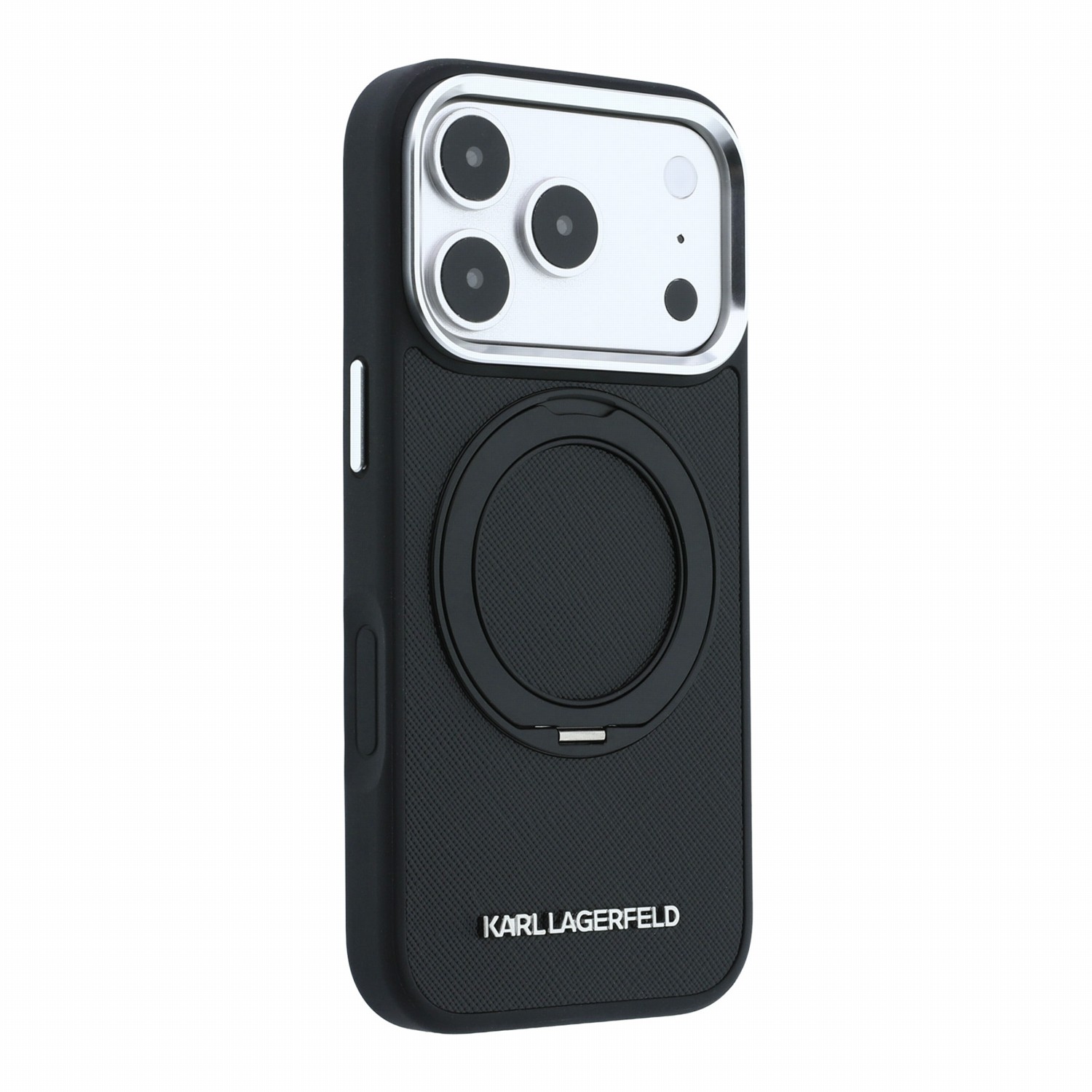Karl Lagerfeld Калъф Apple iPhone 18 Pro Max/ 17 Pro Max, PU Saffiano Ring Stand MagSafe /черен/ - KLHMP18X6PSARSKMK