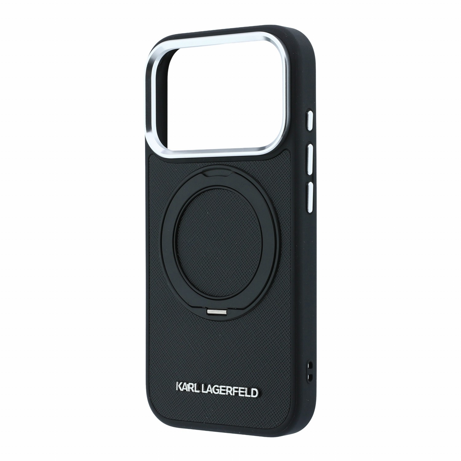 Karl Lagerfeld Калъф Apple iPhone 18 Pro Max/ 17 Pro Max, PU Saffiano Ring Stand MagSafe /черен/ - KLHMP18X6PSARSKMK