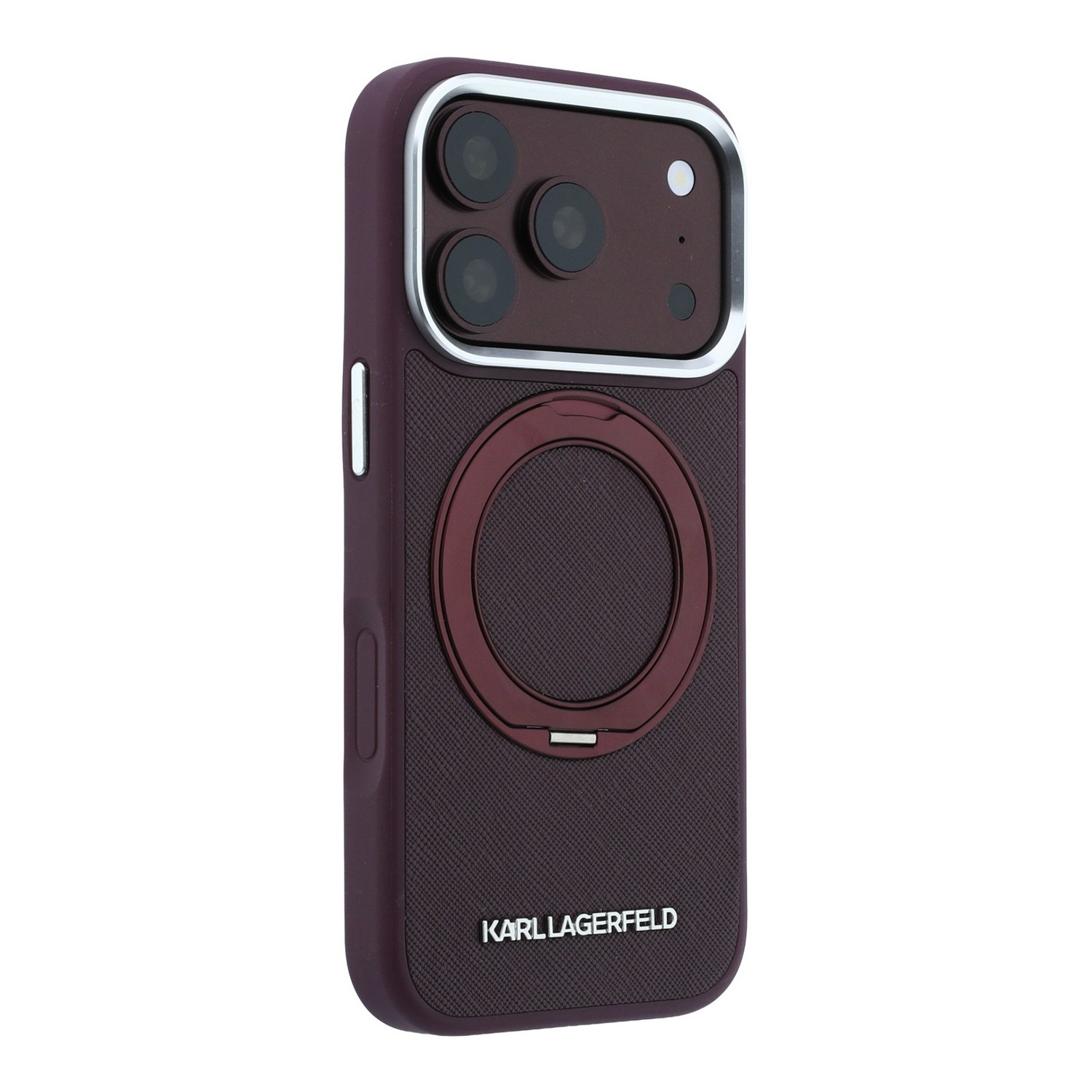 Karl Lagerfeld Калъф Apple iPhone 18 Pro/ 17 Pro, PU Saffiano Ring Stand MagSafe /бордо/ - KLHMP18L6PSARSKMR