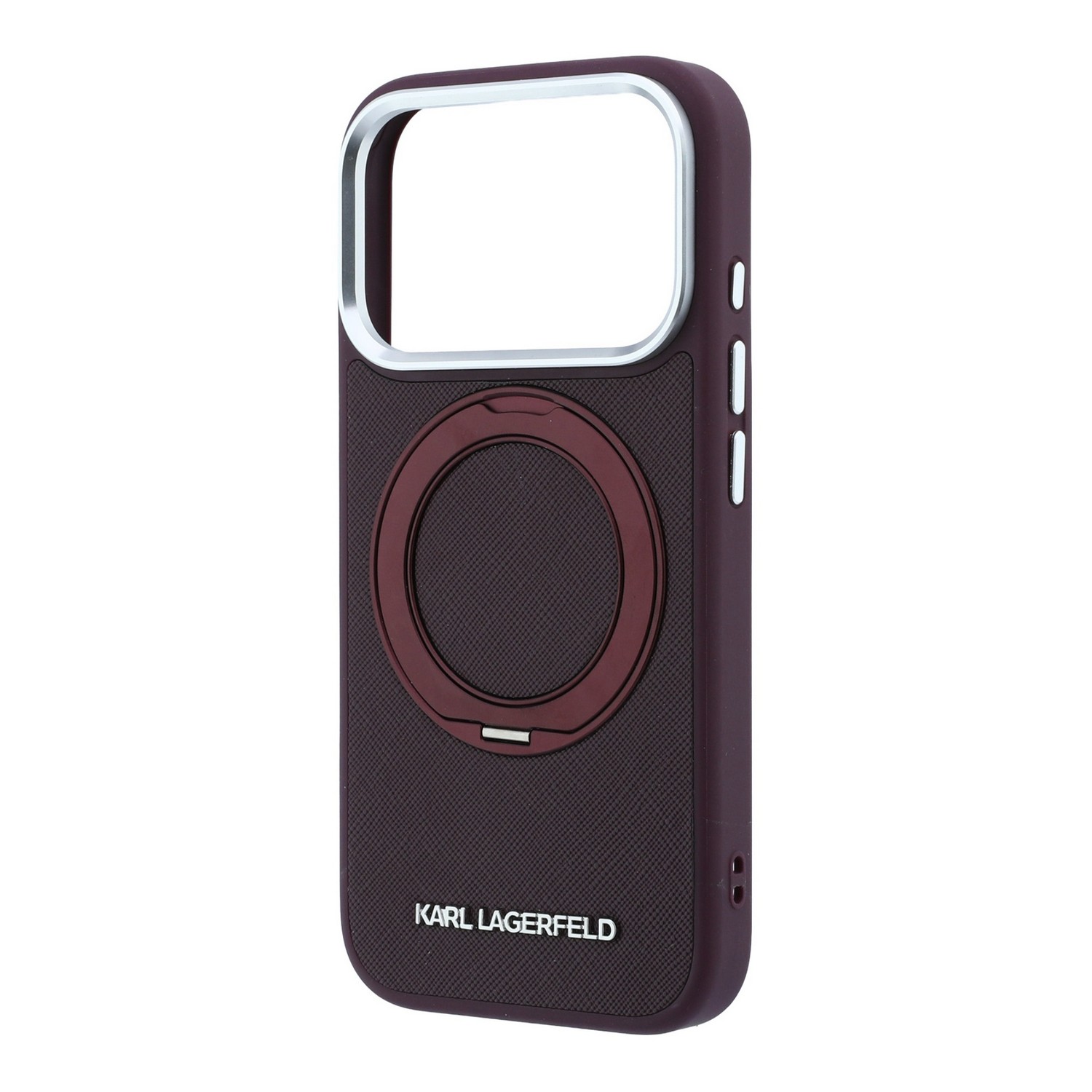 Karl Lagerfeld Калъф Apple iPhone 18 Pro/ 17 Pro, PU Saffiano Ring Stand MagSafe /бордо/ - KLHMP18L6PSARSKMR