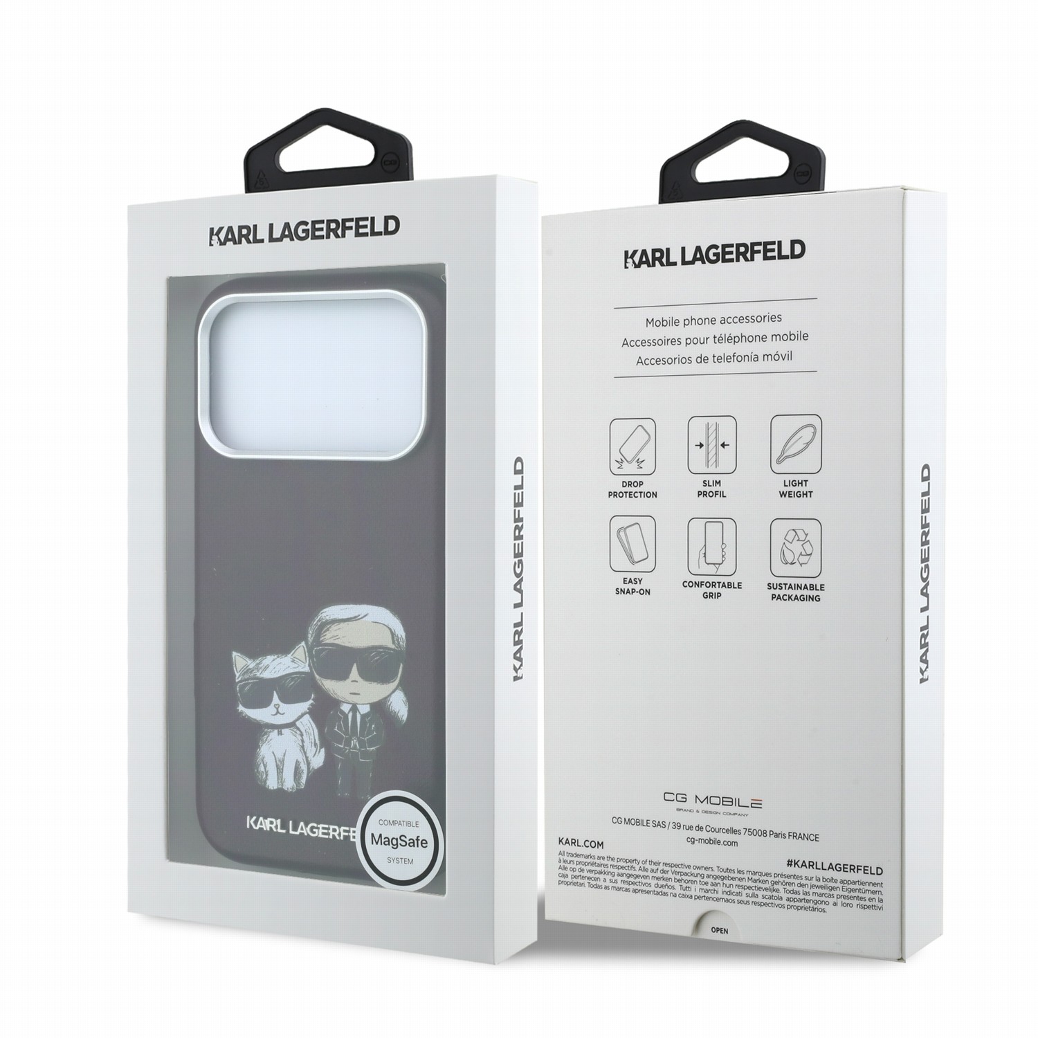 Karl Lagerfeld Калъф Apple iPhone 18 Pro/ 17 Pro, PU Semi Wrap Smooth Sketch Bodies Magsafe /бордо/ - KLHMP18L6PWKCIDR