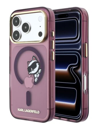 Karl Lagerfeld Калъф Apple iPhone 18 Pro/ 17 Pro, IML Choupette Peekaboo Magsafe /бордо/ - KLHMP18L6HCPSCR