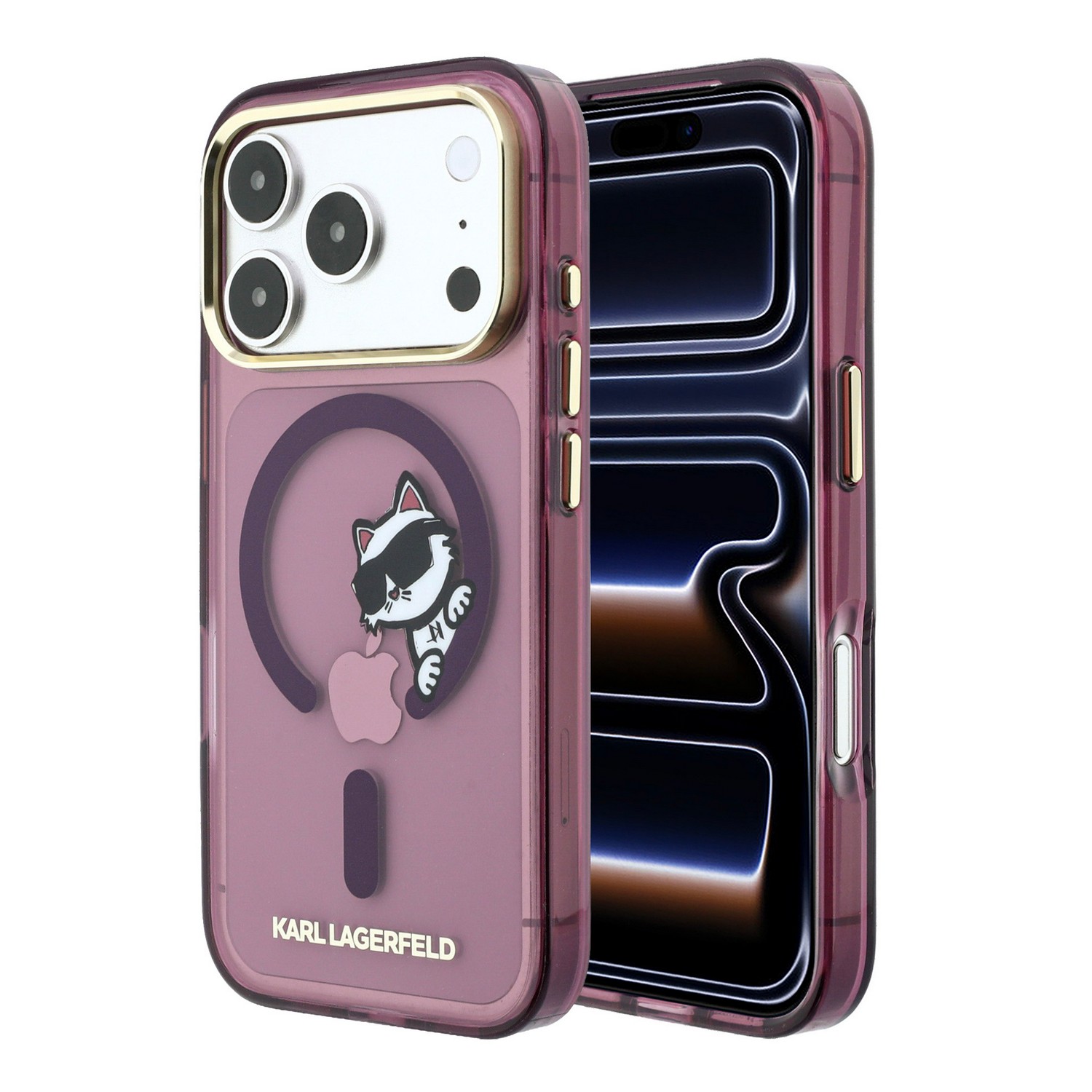 Karl Lagerfeld Калъф Apple iPhone 18 Pro/ 17 Pro, IML Choupette Peekaboo Magsafe /бордо/ - KLHMP18L6HCPSCR