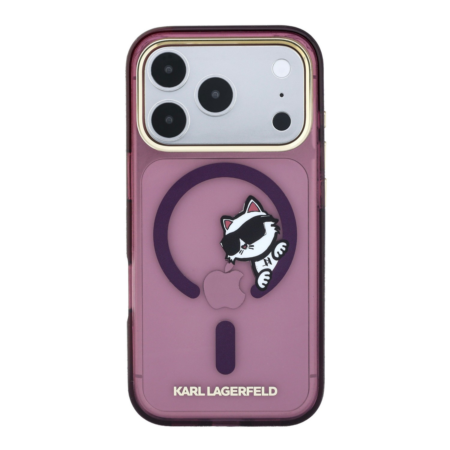 Karl Lagerfeld Калъф Apple iPhone 18 Pro/ 17 Pro, IML Choupette Peekaboo Magsafe /бордо/ - KLHMP18L6HCPSCR