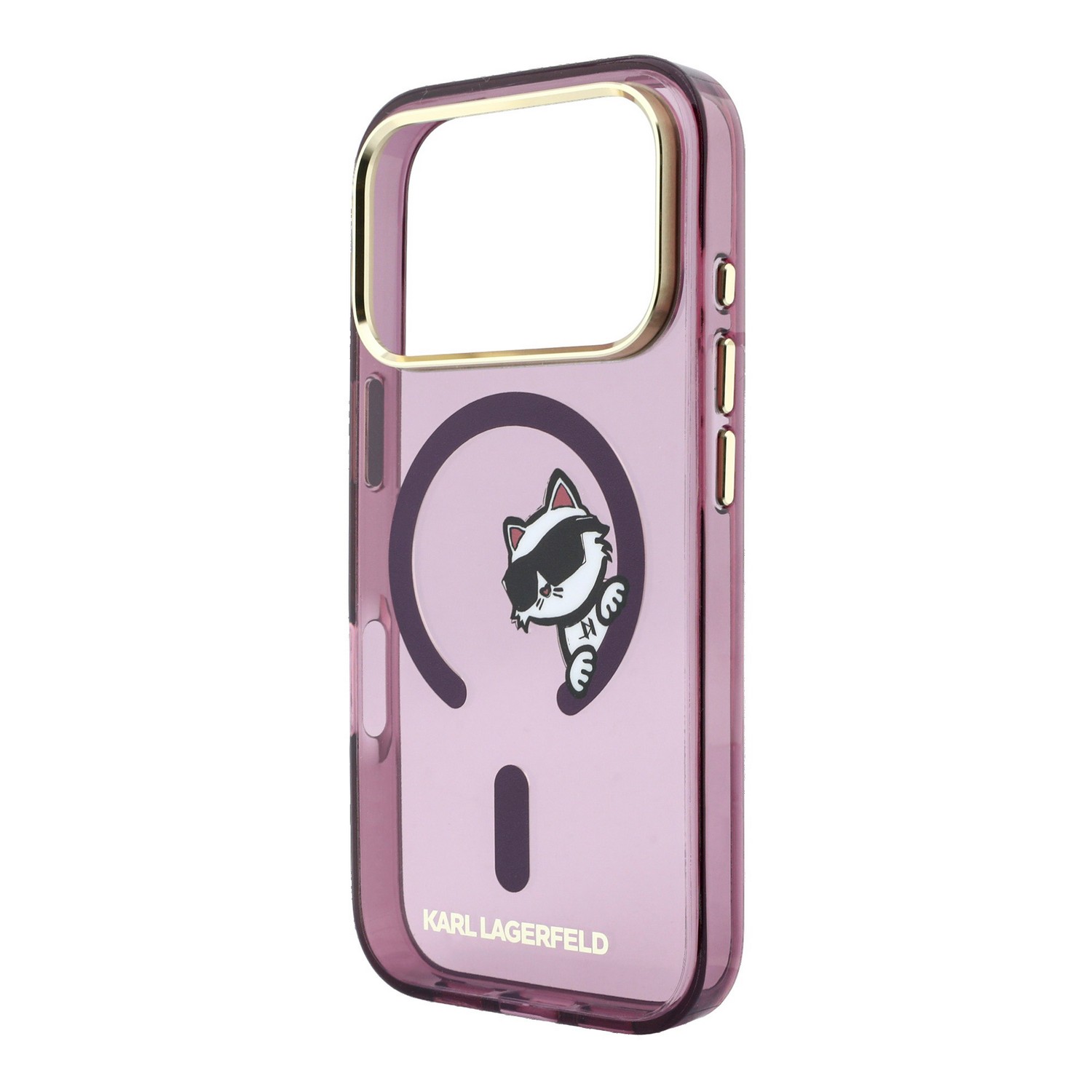 Karl Lagerfeld Калъф Apple iPhone 18 Pro/ 17 Pro, IML Choupette Peekaboo Magsafe /бордо/ - KLHMP18L6HCPSCR