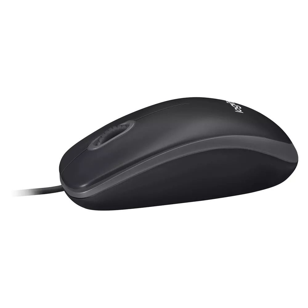 Logitech Кабелна мишка B100 /черен/ - 910-003357