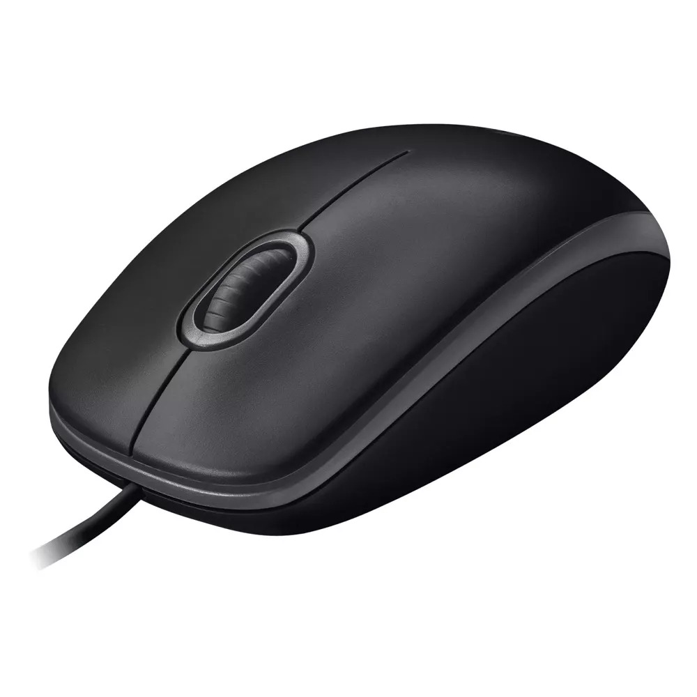 Logitech Кабелна мишка B100 /черен/ - 910-003357