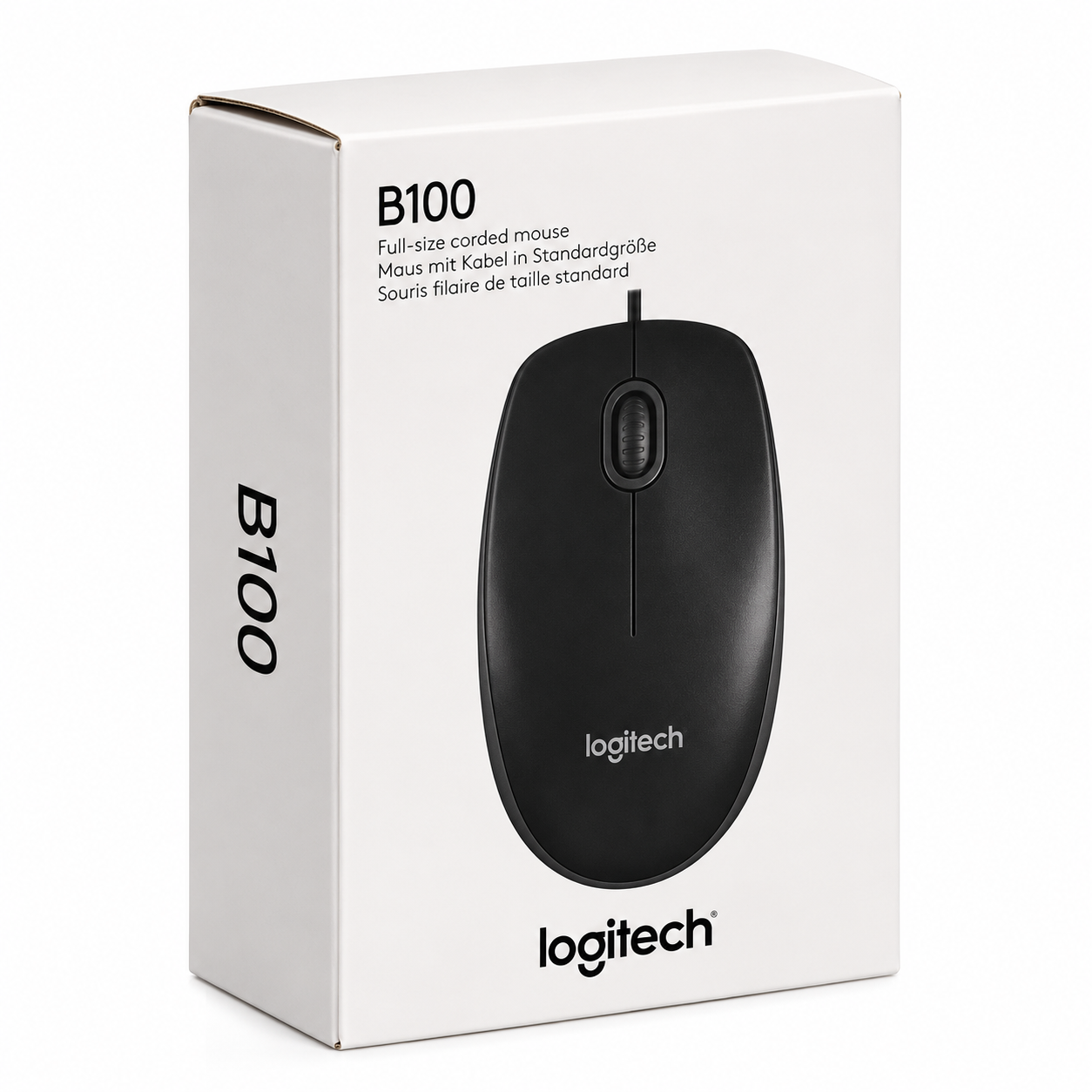 Logitech Кабелна мишка B100 /черен/ - 910-003357