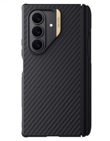 NILLKIN Калъф Samsung Z Fold 7, Synthetic Fiber PRO MagSafe Pen Slot /черен+златен/
