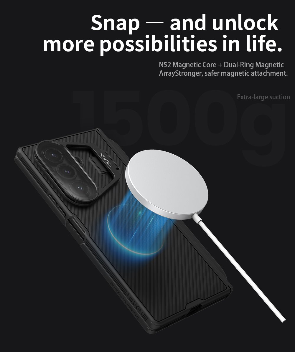NILLKIN Калъф Samsung Z Fold 7, Camshield Prop Pen Slot, прозрачна леща /черен/