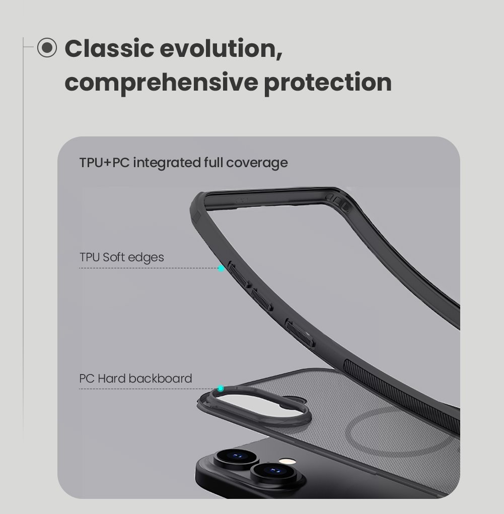 NILLKIN Калъф Apple iPhone 17, Super Frosted Shield MagSafe /прозрачно черен/