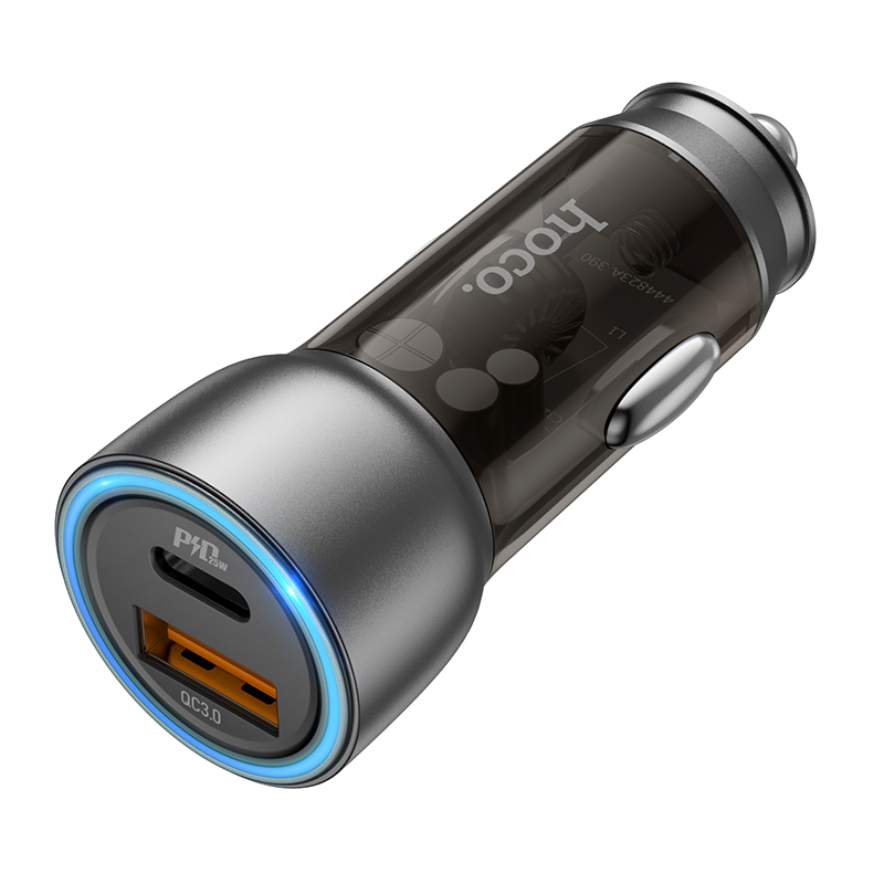 HOCO 12V 43W, USB-A + USB-C, Sprinter /кафяв/ - NZ8