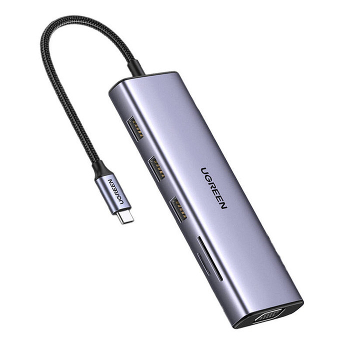 UGREEN Хъб 9-в-1 (Type-C) /сив/ - CM498/ 15375