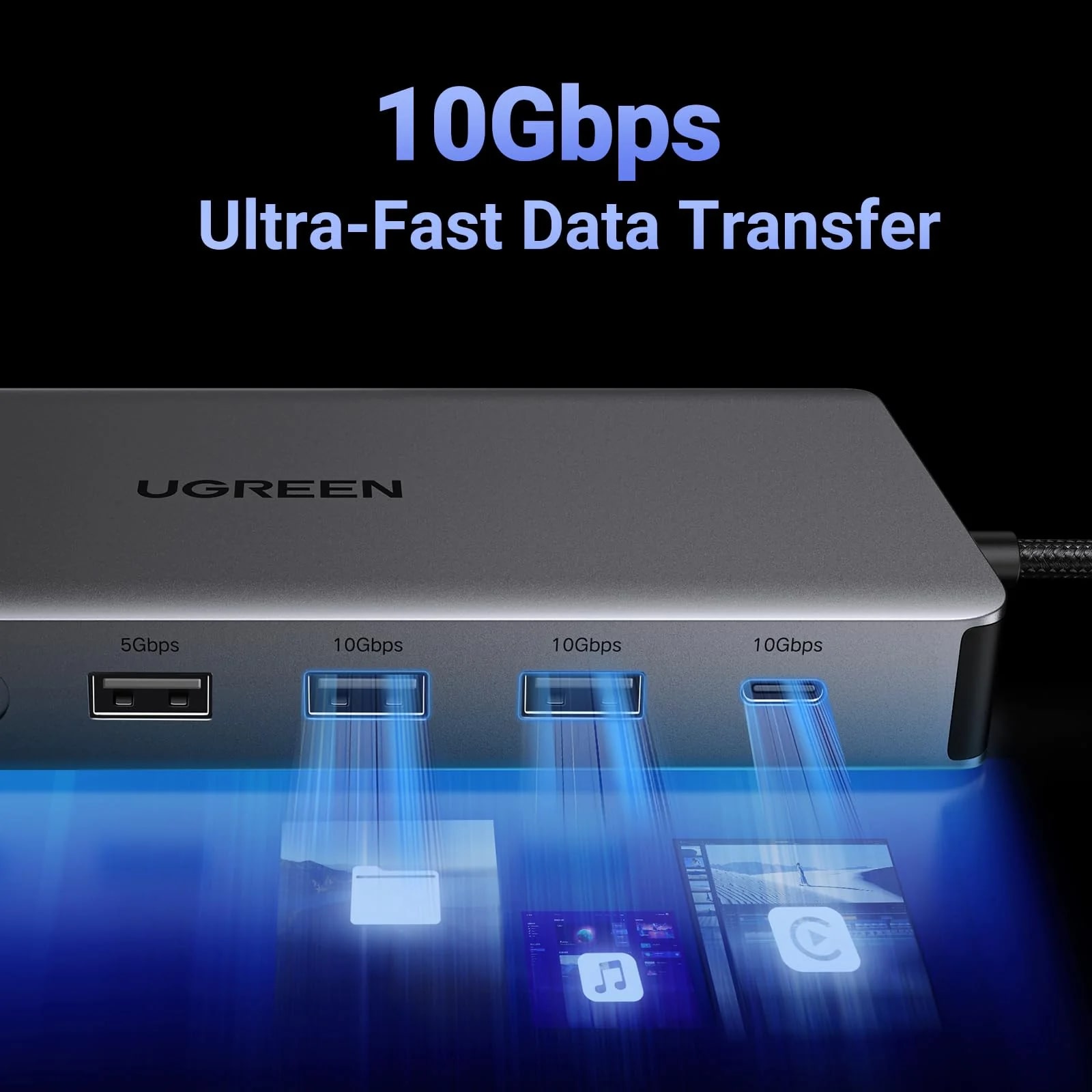 UGREEN Хъб 13-в-1 Revodok Pro 313 (Type-C) /сив/ - CM681 / 15978