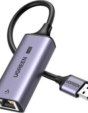 UGREEN Преходник Адаптер от USB-A 3.0 към RJ45 /ж/ /сив/ - CM648 / 25051