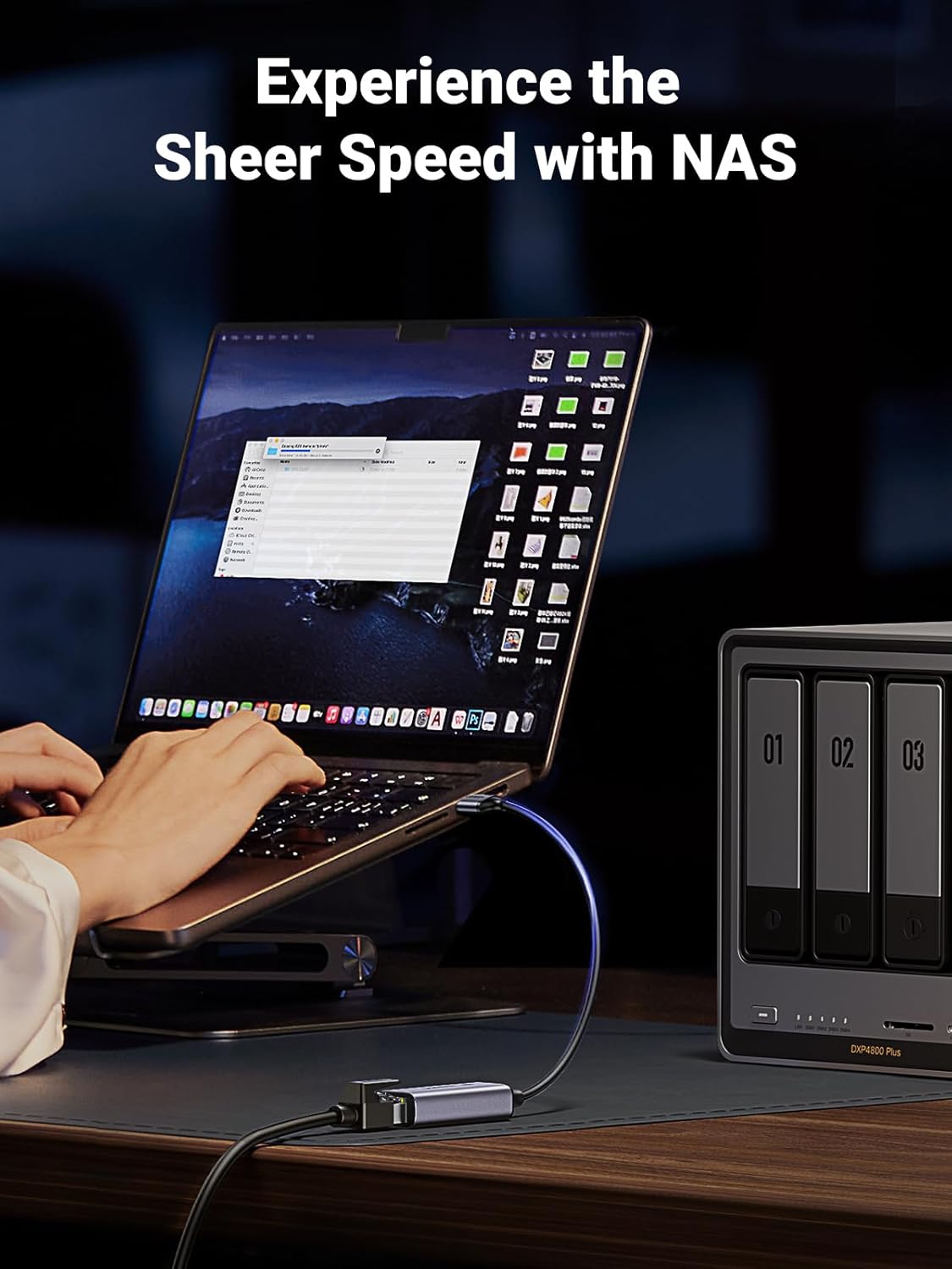 UGREEN Преходник Адаптер от USB-A 3.0 към RJ45 /ж/ /сив/ - CM648 / 25051