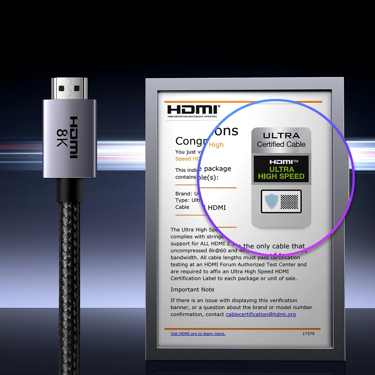 UGREEN Кабел HDMI - HDMI, 1m. 8K /черен/ - HD171 / 25908