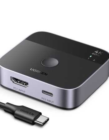 UGREEN Хъб 2-в-1out HDMI + USB-C Splitter Switch box /черен/ - AW503 / 55452