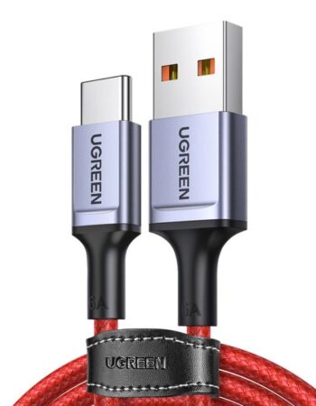 UGREEN Кабел USB-A - Type-C, 1м, 6A, Aluminium Alloy /червен/ - US505 / 20527B