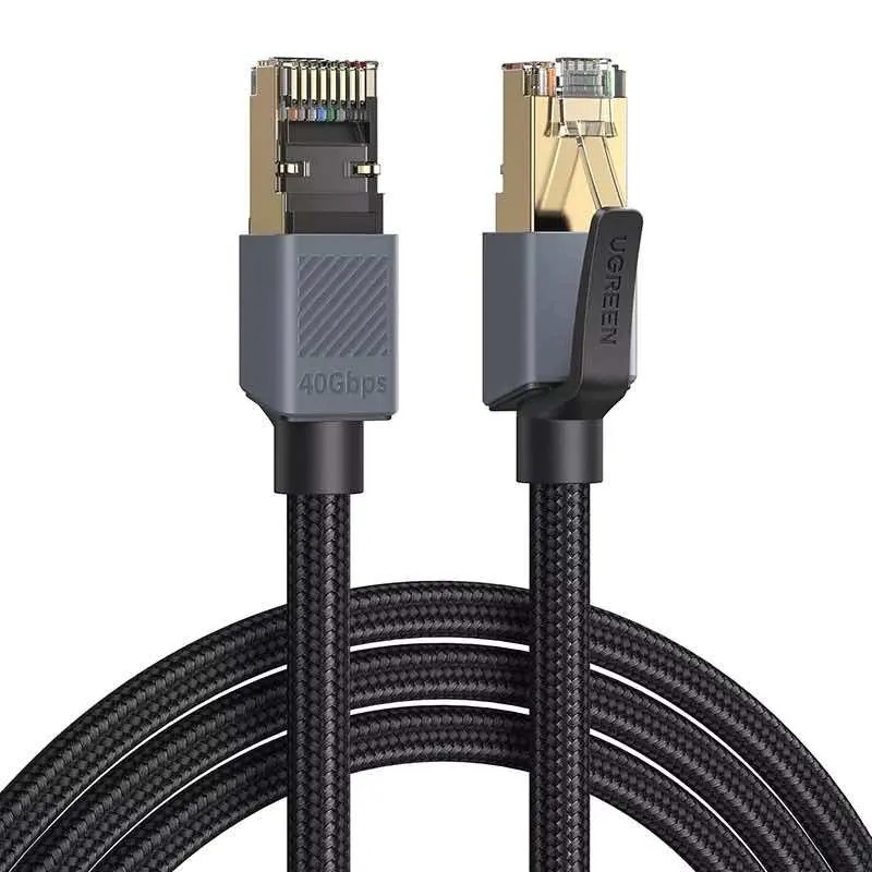 UGREEN LAN кабел Cat8 Round braided, 5м /черен/ - NW343 / 85731
