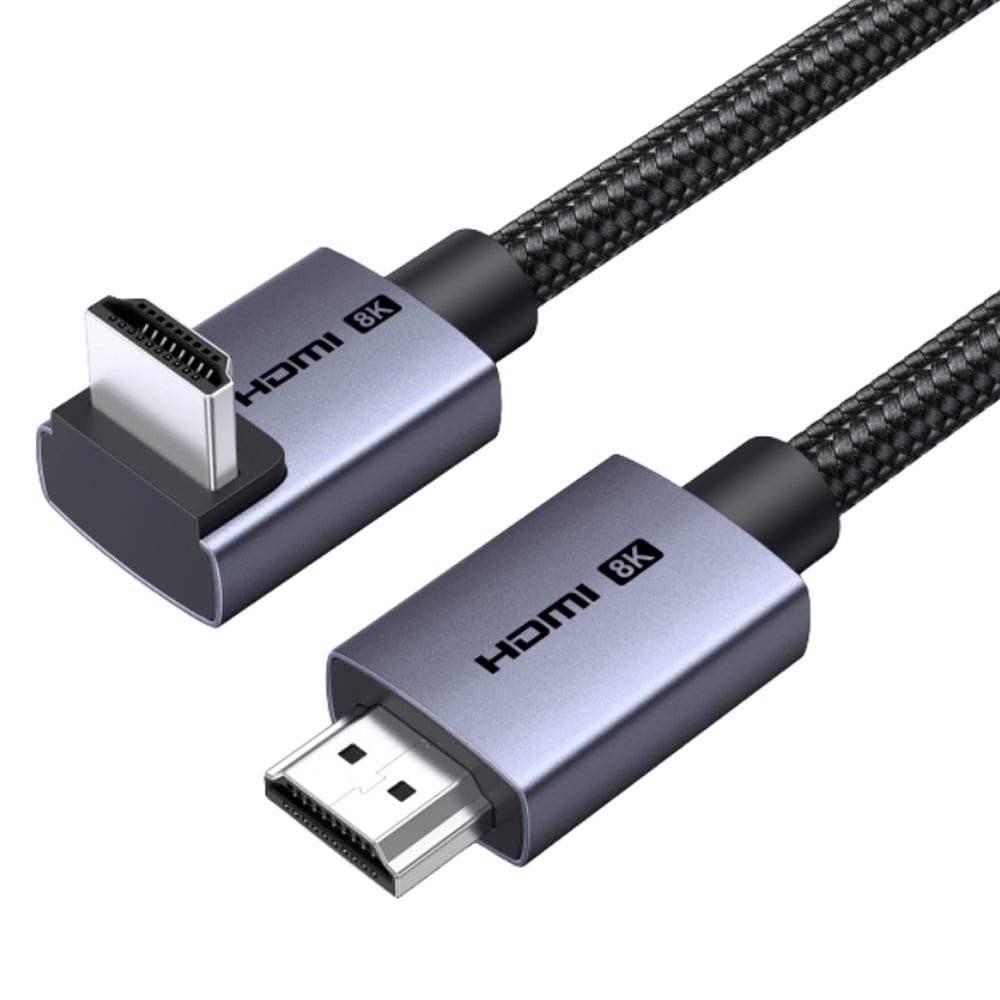 UGREEN Кабел HDMI - HDMI, 1m. 8K Angled /сив/ - HD188 / 95826