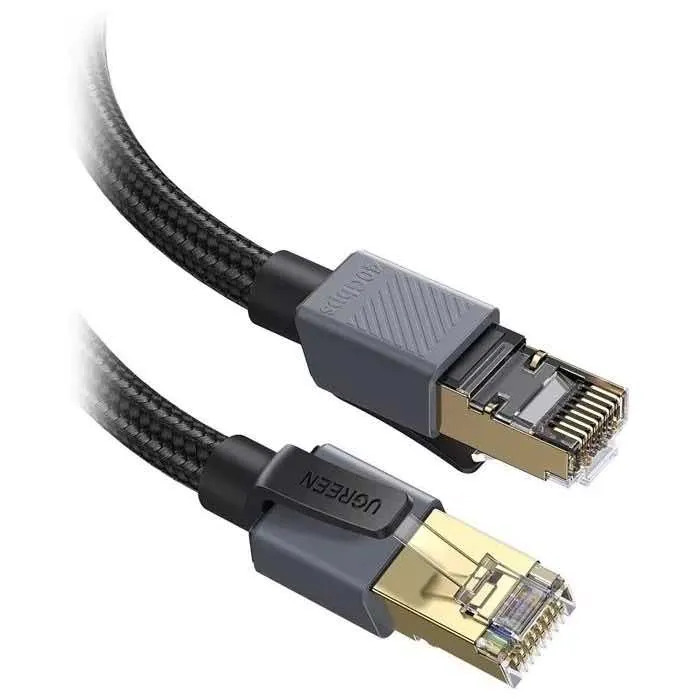 UGREEN LAN кабел Cat8 Round braided, 1м /черен/ - NW343 / 95932