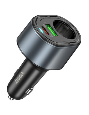HOCO 12V 35W, USB-A + USB-C + 12V Socket, Blue whale /сив/ - Z56