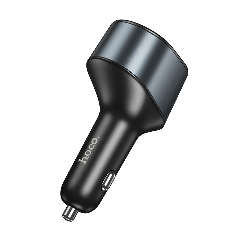 HOCO 12V 35W, USB-A + USB-C + 12V Socket, Blue whale /сив/ - Z56