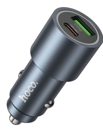 HOCO 12V 48W, USB-A + USB-C, Bloom /сив/ - Z60