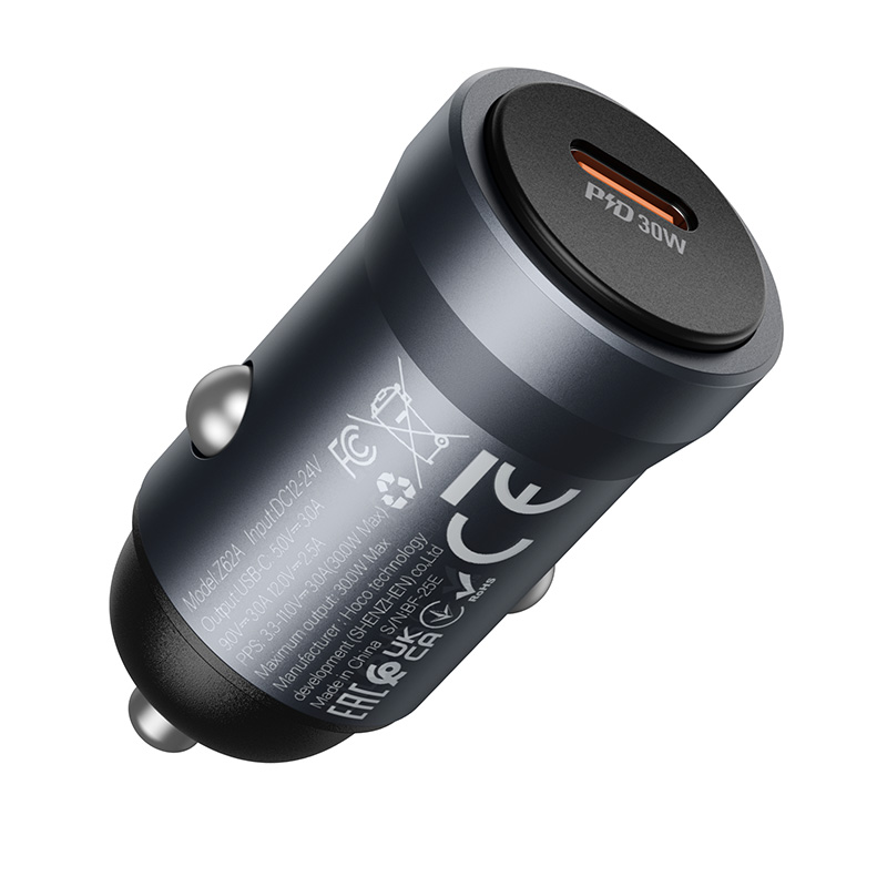 HOCO 12V 30W, USB-C, Energy /сив/ - Z62A