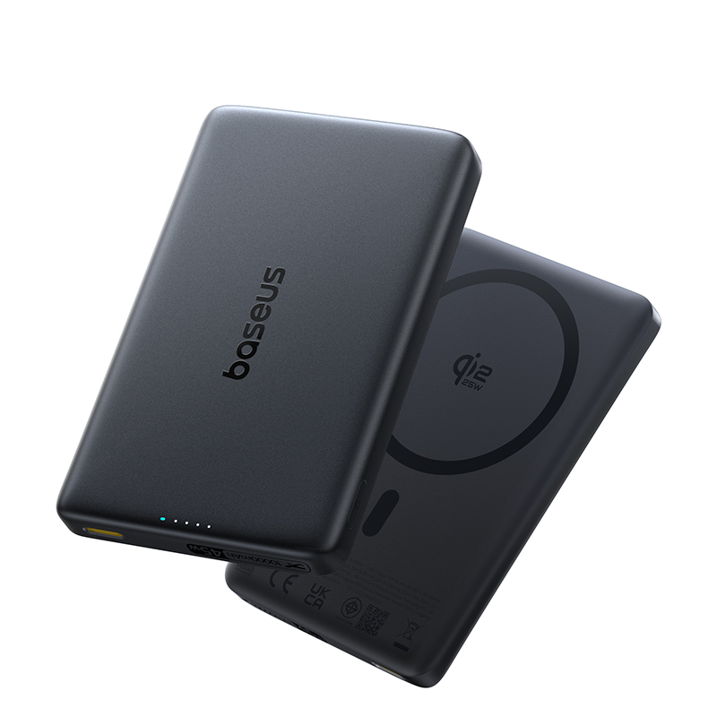 BASEUS Power Bank 10000 mAh, 45W, PicoGo AM52 Ultra-slim Qi2 Magnetic /черен/ - E0028Z00